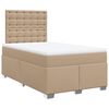 vidaXL Boxspring met matras kunstleer cappuccinokleurig 120x200 cm
