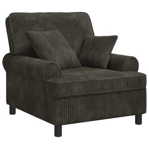 vidaXL XL fauteuil met kussens Antraciet 1,5 Lijnen Stof