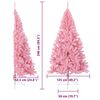 vidaXL Kunstmatig Voorverlicht Kerstboom met 300 LED Roze 240 cm PVC