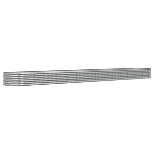 vidaXL Plantenbak 620x80x36 cm gegalvaniseerd staal zilverkleurig