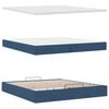 vidaXL Ottoman bed met matras 200x200 cm stof blauw