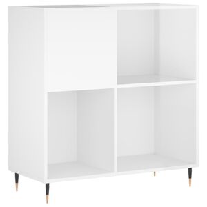 vidaXL Platenkast 84,5x38x89 cm bewerkt hout hoogglans wit