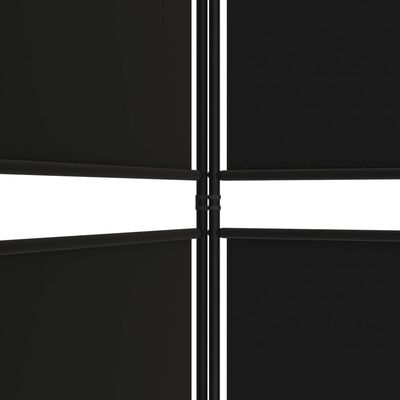 vidaXL Kamerscherm met 4 panelen 200x180 cm stof zwart