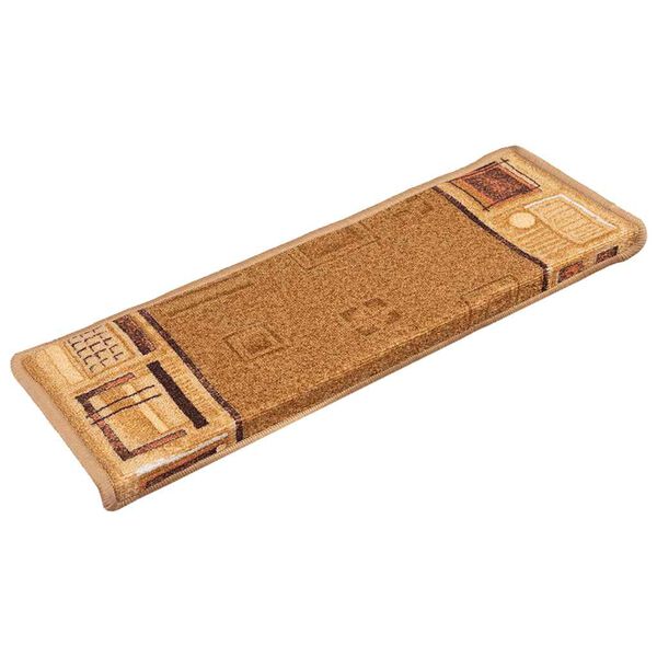 vidaXL Trapmatten zelfklevend 10 st 65x21x4 cm beige