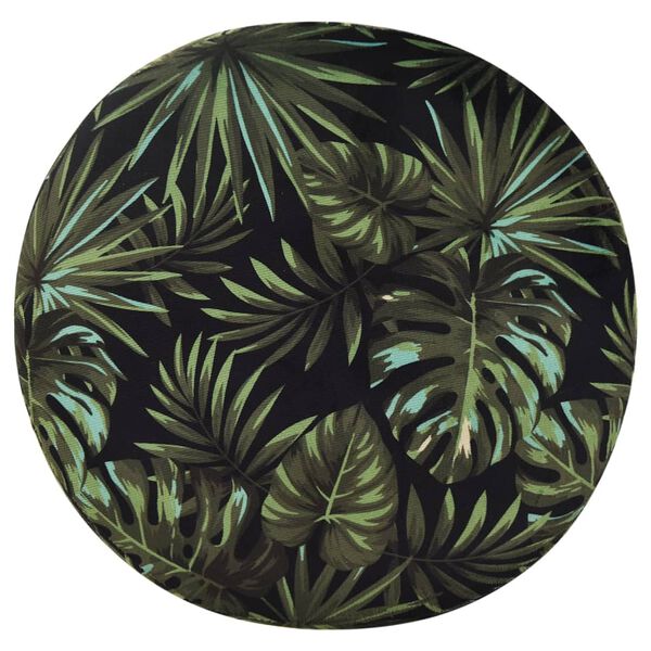 vidaXL Hocker met opbergruimte rond stof meerkleurig 31 x 37 cm