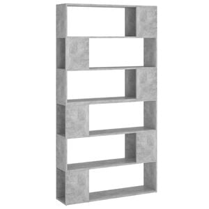 vidaXL Boekenkast/kamerscherm 100x24x188 cm betongrijs