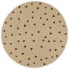 vidaXL Vloerkleed handgemaakt met driehoek print 90 cm jute