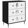 vidaXL Ladekast HANAU Groene bladerenprint 66 x 36,5 x 76 cm