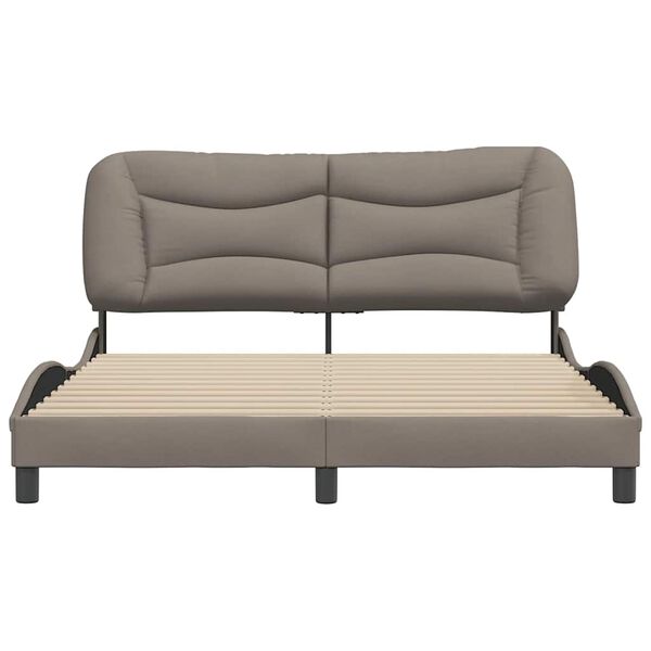 vidaXL Bedframe zonder matras "Hvar" stof taupe 160x200 cm