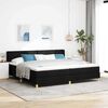 vidaXL Boxspringbed met matras Zwart 200 x 200 cm Polyester