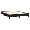 vidaXL Boxspring met matras stof zwart 140x200 cm