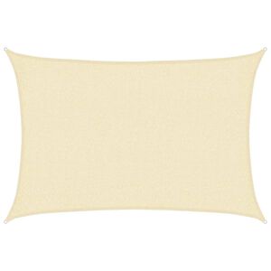 vidaXL Zonnezeil 160 g/m&sup2; 2x2,5 m HDPE cr&egrave;mekleurig