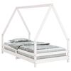 vidaXL Kinderbedframe 90x190 cm massief grenenhout wit