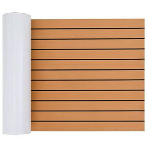vidaXL Bootmat Gestreept Bruin en zwart 240 x 60 cm EVA