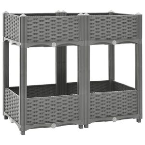 vidaXL Plantenbak verhoogd 80x40x71 cm polypropeen