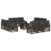vidaXL Tuinbankenset 13 st Grijs en Donkergrijs poly rattan