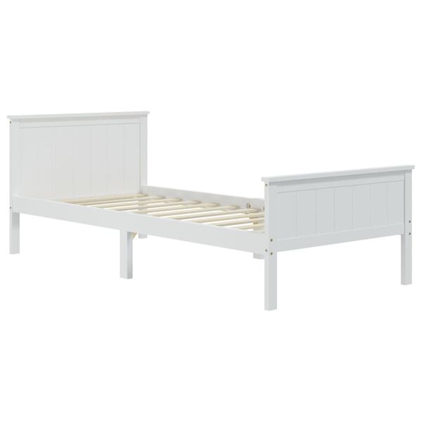 vidaXL Bedframe met 2 lades massief grenenhout wit 90x200 cm