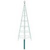 vidaXL Kerstboomverlichting met grondpen en vlaggenmast 180 cm