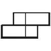 vidaXL Wandplank met plank Zwart Eiken 76 x 15 x 53 cm Bewerkt hout