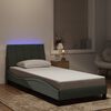 vidaXL Bedframe met LED zonder matras "Hanko" fluweel lichtgrijs 90x200 cm