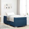 vidaXL Bedframe met matras Blauw 100 x 200 cm Stof