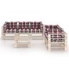 vidaXL 6-delige Loungeset met kussens pallet grenenhout