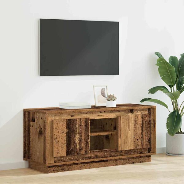 vidaXL TV-kast Oud Hout 102 x 35 x 45 cm Bewerkt hout