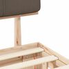 vidaXL Bedframe met Gevoerd Hoofdgedeelte Taupe 80 x 200 cm