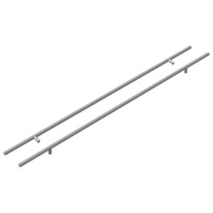 vidaXL Kasthandgreep 2 st Zilver 800 mm Roestvrij staal