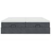 vidaXL Ottoman bed met matrassen 200x200cm fluweel donkergrijs