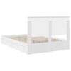 vidaXL Opslag bed met hoofdeinde Wit 140 x 190 cm Bewerkt hout