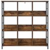 vidaXL Boekenkast Gerookt eiken 102 x 32 x 104,5 cm Bewerkt hout