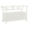 vidaXL Bankje 107x45x75,5 cm massief vurenhout wit