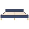 vidaXL Bedframe zonder matras stof blauw 140x190 cm