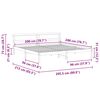 vidaXL Bedframe met hoofdeinde Bruin 200 x 200 cm Massief grenenhout
