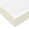 vidaXL Bedframe met matras Crème 140 x 190 cm Stof