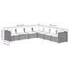 vidaXL 7-delige Loungeset met kussens poly rattan bruin