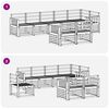 vidaXL Sofa-Sets 8 pcs Naturel Massief Acaciahout