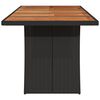 vidaXL Tuintafel met acaciahouten blad 240x90x75 cm poly rattan zwart