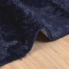 vidaXL Hoogpolig vloerkleed NAVARRA 80x150 cm polyester marineblauw