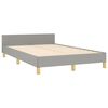 vidaXL Bedframe zonder matras 120x200 cm stof lichtgrijs