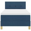 vidaXL Boxspringbed met kussen met hoofdeinde Blauw 80 x 200 cm Stof