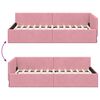 vidaXL Hoekbedframe met hoofdeinde Roze 100 cm x 200 cm Fluweel