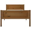 vidaXL Bedframe massief grenenhout honingbruin 90x200 cm