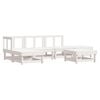 vidaXL 6-delige Loungeset massief grenenhout wit