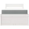 vidaXL Bed met lades en matras massief grenenhout wit 90x200 cm