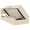 vidaXL LED Opslagbed met Matras Cr&egrave;me 90 x 190 cm Stof