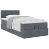 vidaXL Ottoman bed met matras 100x200 cm fluweel donkergrijs