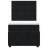 vidaXL Boxspring met matras fluweel zwart 90x200 cm