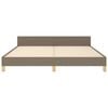 vidaXL Bedframe zonder matras stof taupe 180x200 cm
